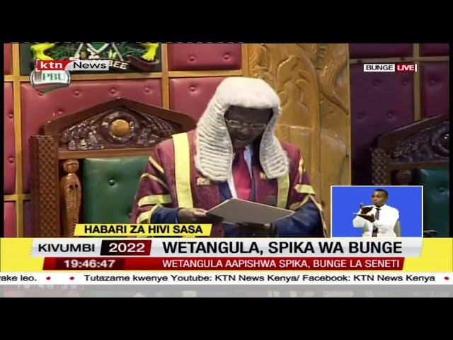 Moses Wetangula's speech after being elected speaker of the National Assembly