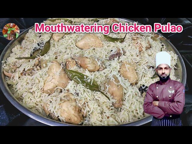 Simple And Easy Chicken Pulao Recipe | White Chicken Pulao English Subtitles