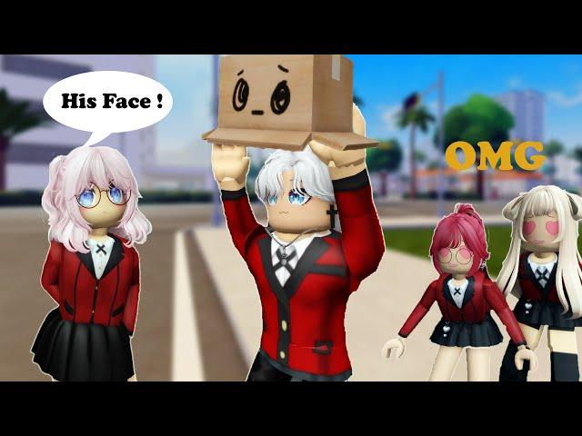  HANDSOME Boy WON'T show FACE in school | Episode 1 | Story Roblox
