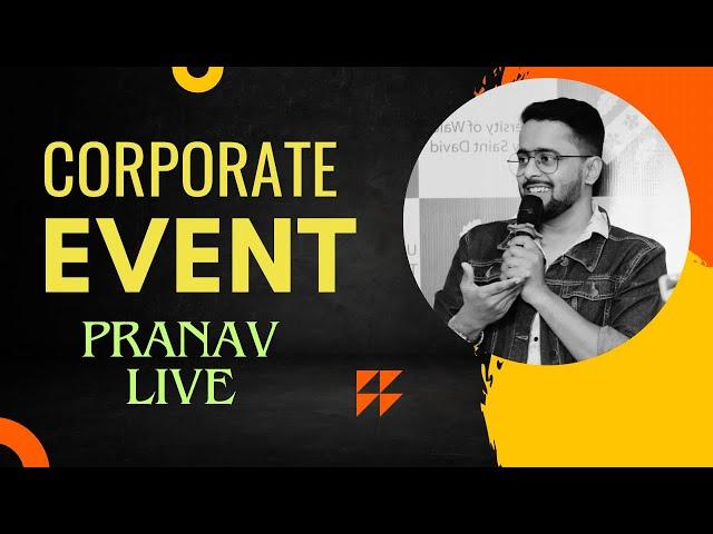 Corporate Event | Pranav Mishra Live