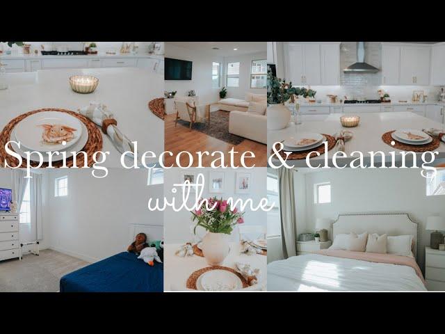  SATURDAY MORNING SPRING DECORATING AND CLEANING MOTIVATION || CLEAN WITH ME || HOUSE CLEANING