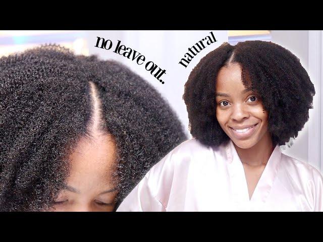 Trying the VIRAL 'BYE BYE LEAVE OUT' Natural Hair Wig! Ft. Her Given Hair