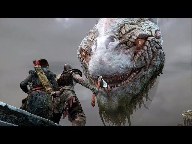 Ёрмунганд Мировой змей выплыл из озера ► God of War 2018