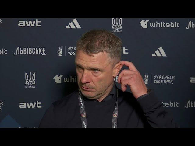 Serhiy Rebrov's post-match interview Ukraine — Georgia | Football | UEFA Nations League