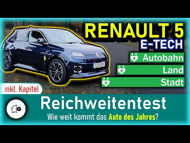 Winter Reichweitentest vom Renault 5 E-Tech | Stadt | Land | Autobahn