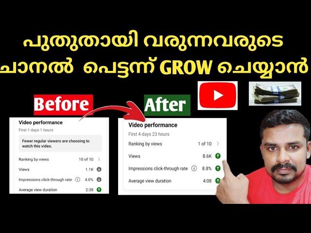 നിങ്ങളുടെ ചാനൽ  പെട്ടന്ന് Grow ചെയ്യും | How to grow your youtube channel fast 2024