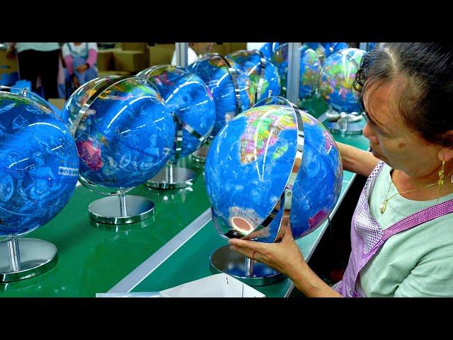 Inside the Earth Globe Factory: Producing Globes in Bulk.