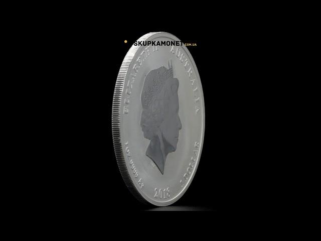 Серебряная монета 1 унция Год собаки (Year of the Dog 1 oz silver coin) 2018