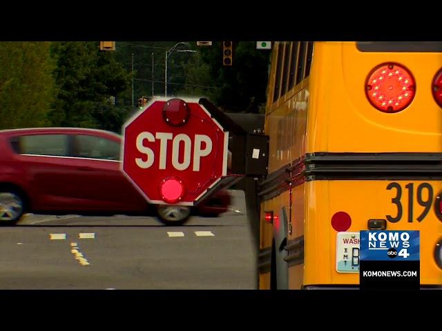 Renton School Bus Stop Paddle Camera program KOMO TV