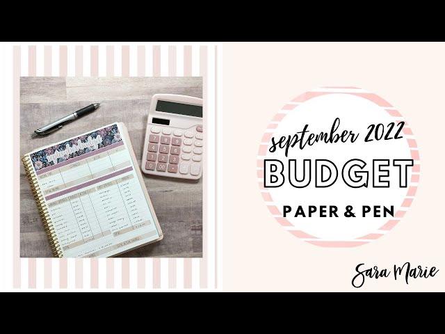 September Budget | Kit 107 | Sara Marie Stickers | EC Monthly | Paper & Pen Budget |