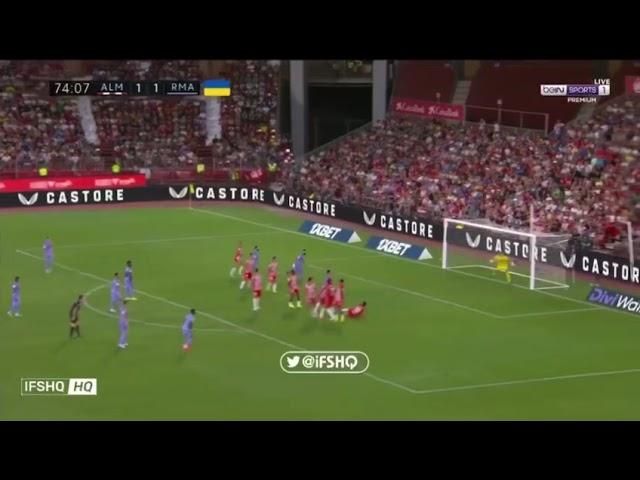 David Alaba First touch of the season leads to a wonderful free kick goal against Almeria