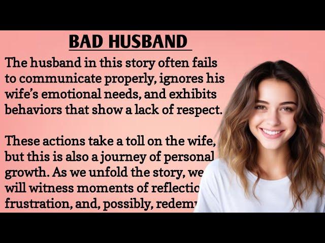 Bad Husband (Part 1) | How to Learn English | Improve Your English | Learn English Speaking