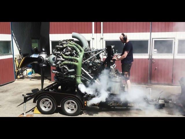 Bristol Hercules Radial Aircraft Engine Demonstration