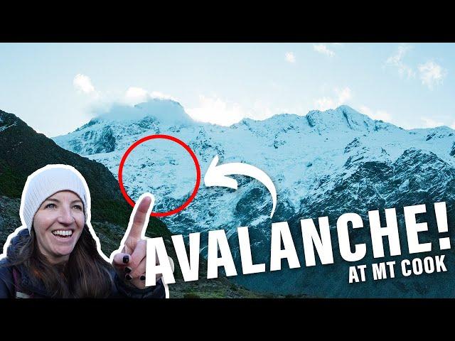 AVALANCHE at Mt Cook's Kea Point Track!! One of the Best Mount Cook Village Walks - Must Do NZ!