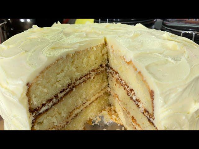 OLD SCHOOL TRIPLE LAYER VANILLA CREAM CAKE/FRIDAY NIGHT CAKE OF THE WEEK SEGMENT