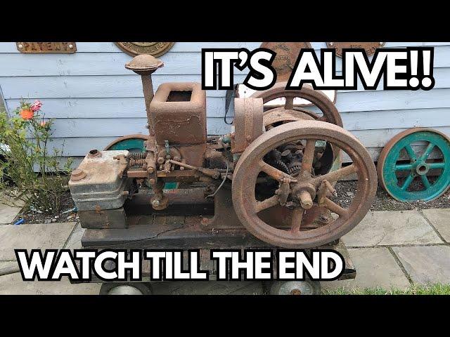 OLD ENGINE RESURECTION - Amanco Hired Man FIRST START IN 71 YEARS!!!