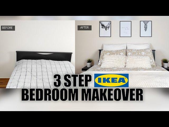 IKEA 3 Step Bedroom Makeover On A Budget | Decoration Ideas