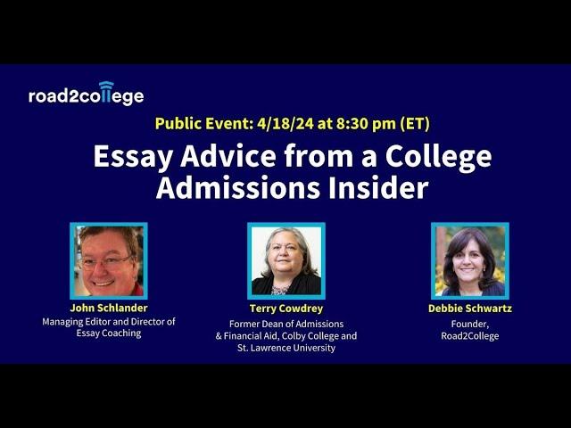 Essay Advice from a College Admissions Insider