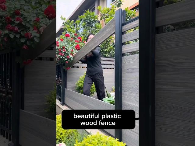 Beautiful Plastic Wood Fence #satisfying #garden