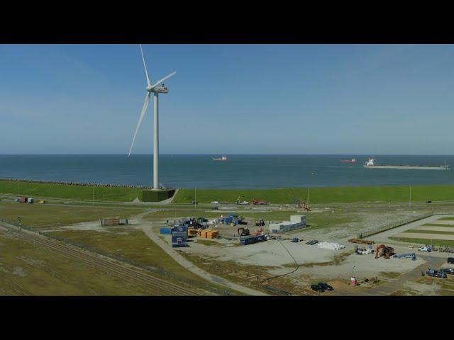 Porthos' first drilling under seawall