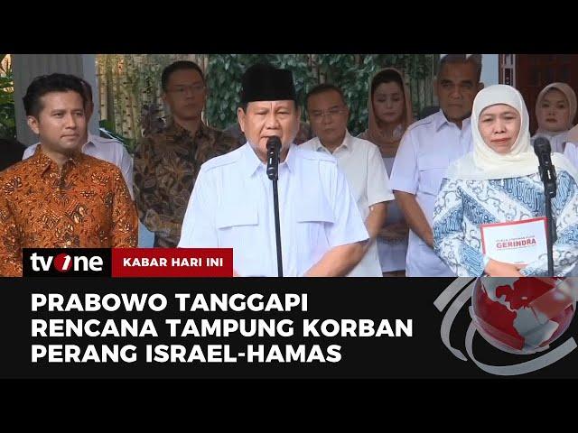 Prabowo Sambut Niat Khofifah Tampung 1.000 Warga Palestina | Kabar Hari Ini tvOne