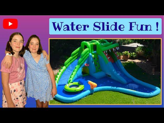 Is that a giant crocodile water slide? #Waterslides