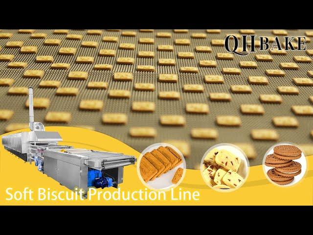 Qhbake soft biscuit line biscuit making machine how to make biscuit