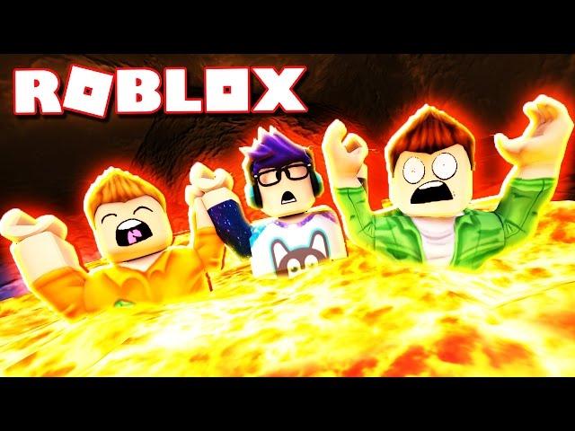 Roblox Adventures - THE PALS ARE DROWNING IN RISING LAVA!? (Volcano Escape 2)