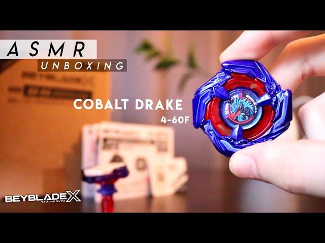 ASMR UNBOXING: COBALT DRAKE 4-60F Beyblade X | Super Rare Prize Bey BX-00