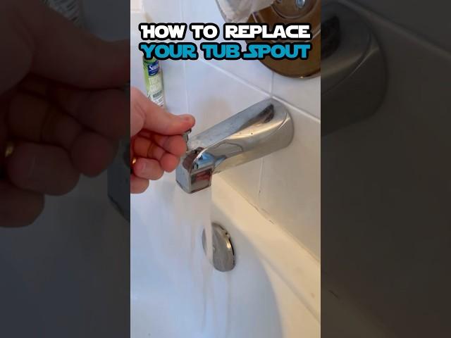 How to replace a broken tub spout. #bathtub #tubspout #diy #plumbing #plumber #handyman #bathroom