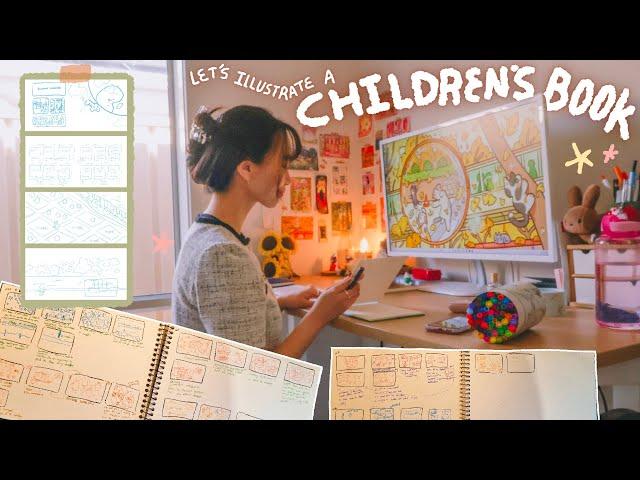 Let's illustrate a children's book, inspiration, stoaryboard, sketchbooking  art vlog