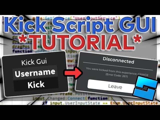 How To Create and Script Kick Gui [ADMIN PANEL]