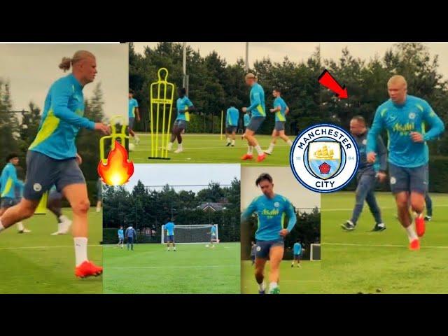 MAN CITY FIRST TRAINING TODAY ️ Haaland, Grealish, Lewis, Ederson, Ortega, Bobb and Guardiola