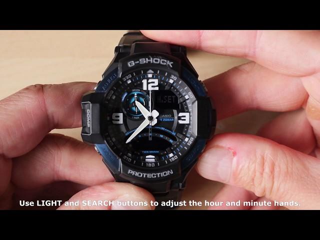 Casio G-Shock (GA-1000) - Battery Replacement And How To Sync Analog And Digital Time Using H.SET.