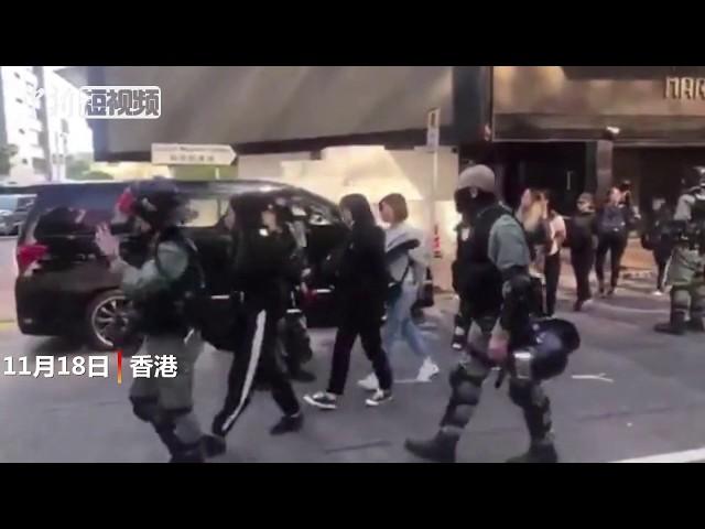 香港理工大学附近部分暴徒被警方抓获