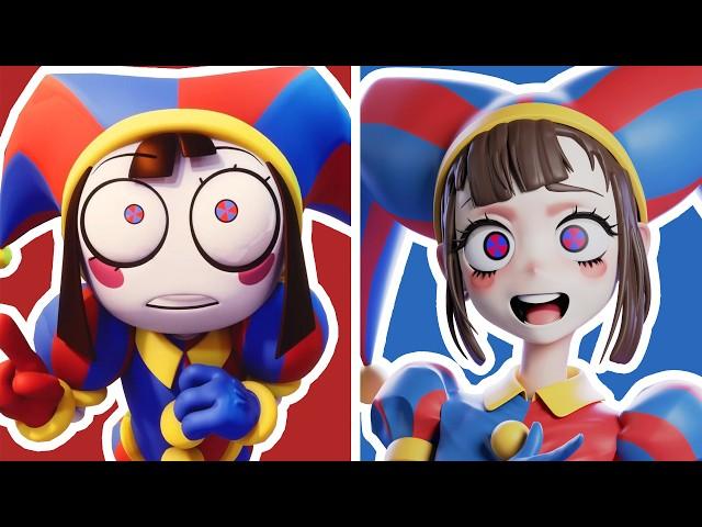 Pomni But She Is Anime - The Amazing Digital Circus  3D Character Time-lapse 