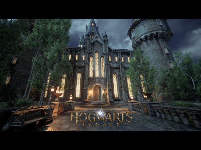 Hogwarts Castle First Person Walking Tour on a Stormy Night