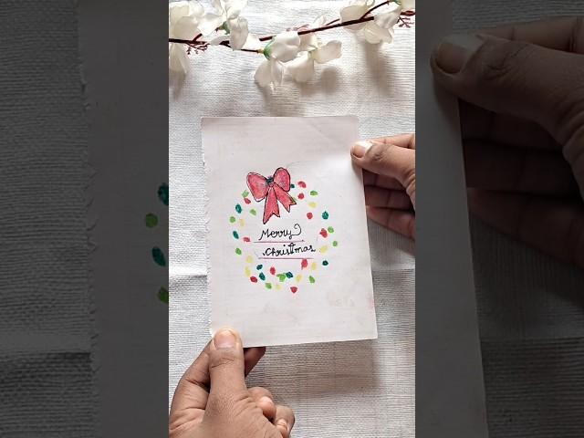 DIY christmas card| christmas day greeting crad idea| crafty hacks| #shorts #ytshorts #craft #cards