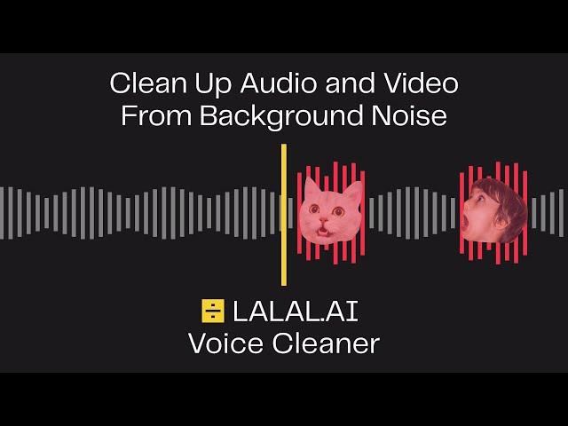 LALAL.AI Voice Cleaner - Remove noise from audio and video with AI