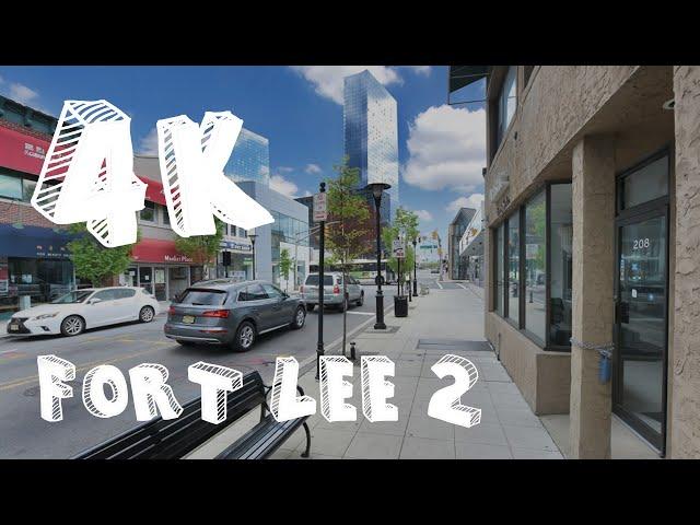 [4K] Walking Main Street of Fort Lee (From Center Ave @ Parker Ave) - Let's Go Walking Tour