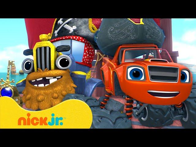 Blaze Joins a Pirate Crew! ‍️ Blaze and the Monster Machines | Nick Jr.