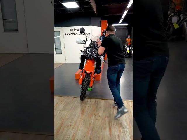 How to park the new KTM 890 Adventure R! #shorts #ktm #adventure #bikelife