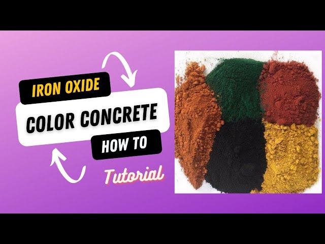 Concrete Iron oxide pigments ,how to use.Coloring concrete.