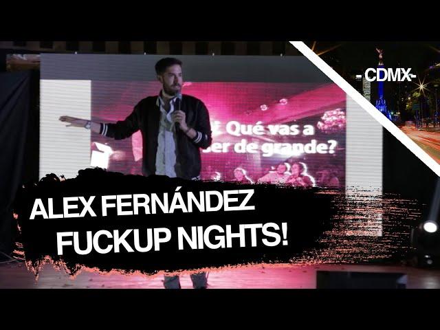 Alex Fernández shares his failure story at Fuckup Nights Mexico