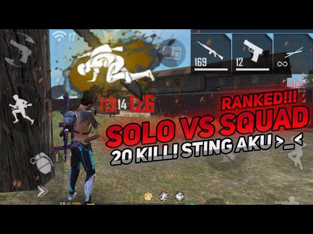 Solo VS Squad Ranked 20 Kill Barbar! Free Fire Malaysia 