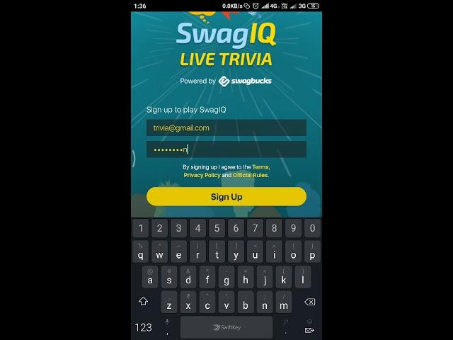 Swag IQ Login Demo