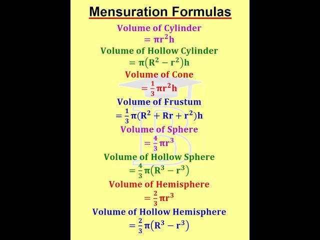 Mensuration Formulas -3