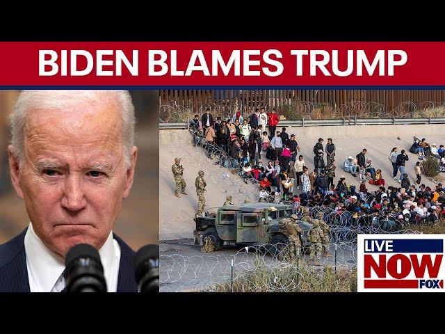 Border crisis: Biden blames Trump for illegal crossings, blocks migrants | LiveNOW from FOX