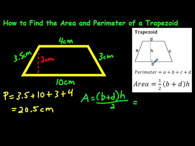 How to Find the Area and Perimeter of a Trapezoid