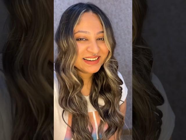 Colouring my wavy hair from dark brown to blonde  #blondehaircolor #haircolourtransformation